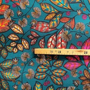 Tissu d'ameublement isis bleu mètre
