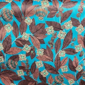 Tissu velours feuilles