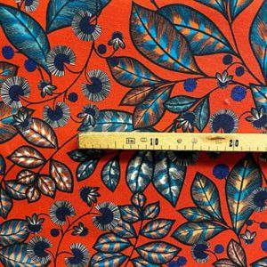 Tissu d'ameublement isis orange mètre