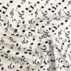 Tissu satin de coton musique froissé