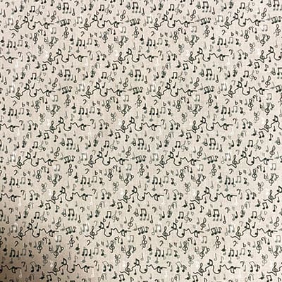 Tissu coton imprimé musique notes
