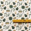 Tissu coton imprimé musique guitare mètre