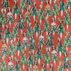 Tissu coton imprimé aloha terracotta