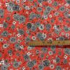 Tissu coton imprimé fleurs terracotta mètre