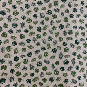 Tissu aspect lin jardin
