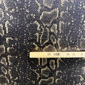 Simili Cuir serpent noir mètre