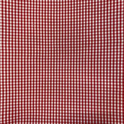 Tissu coton imprimé vichy mini rouge