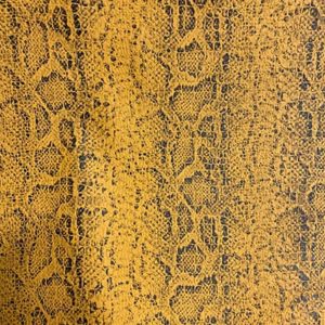 Tissu simili cuir serpent jaune