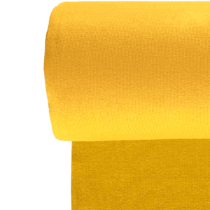 Tissu jersey bord-côte tubulaire moutarde