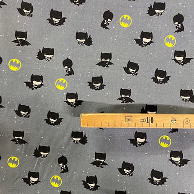 Tissu coton imprimé mini Batman mètre
