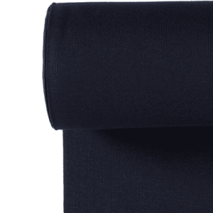 Tissu jersey bord-côte tubulaire marine