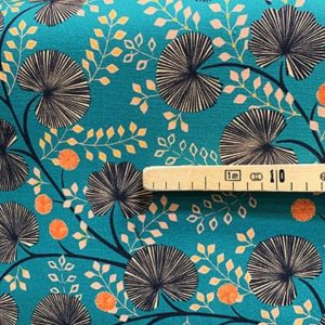 Tissu d'ameublement floraline vert mètre