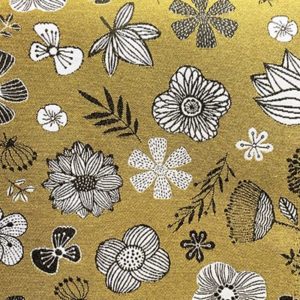 Tissu d'ameublement flower jaune