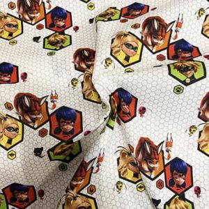 Tissu Ladybug portrait froissé