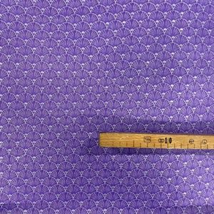 Tissu coton imprimé japoni violet mètre