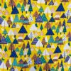 Tissu coton imprimé sapin moutarde