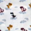 Tissu doudou imprimé dinosaure