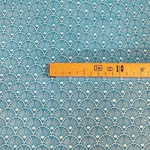 Tissu coton imprimé japoni canard mètre