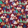 Tissu coton imprimé arbre bordeaux