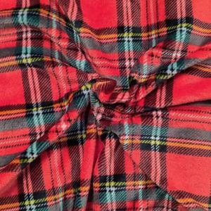 Tissu doudou imprimé écossais