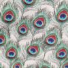 Tissu simili cuir plume blanc