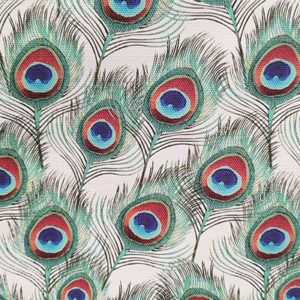 Tissu simili cuir plume blanc
