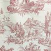 Tissu d'ameublement Toile de Jouy Rouge