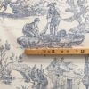 Tissu d'ameublement Toile de Jouy bleu mètre