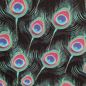 Tissu simili cuir plume noir