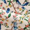 Tissu simili cuir oiseau blanc pli