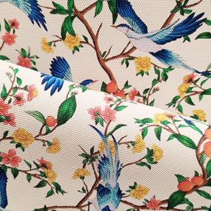 Tissu simili cuir oiseau blanc pli