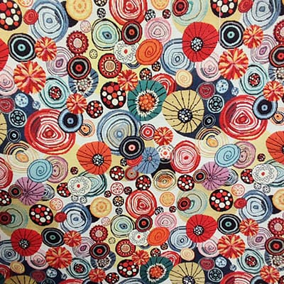 Tissu d'ameublement flower multicolore - La Grange aux Tissus