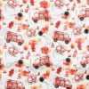 Tissu satin de coton pompier