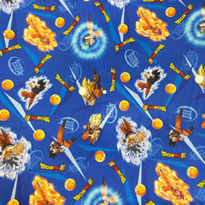 Tissu Dragon Ball bleu