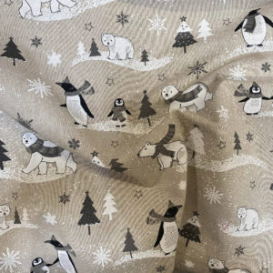 Tissu aspect ours polaire froissé