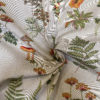 Tissu aspect lin floraison froissé
