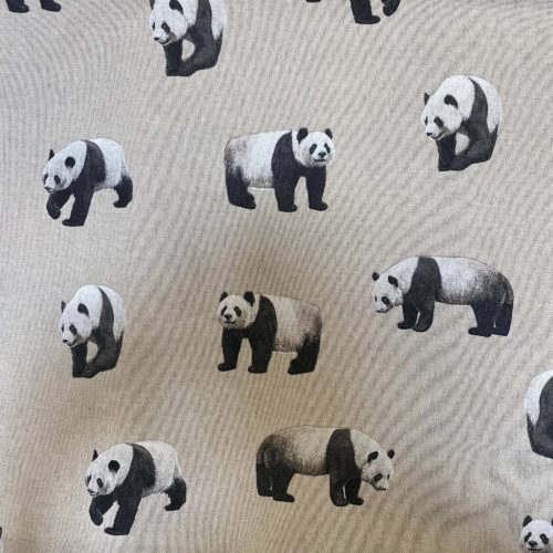 Tissu aspect lin panda