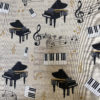 Tissu aspect lin piano