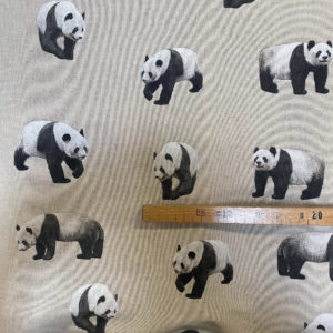 Tissu aspect lin panda mètre