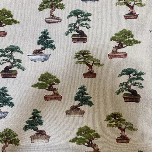Tissu aspect lin bonsai