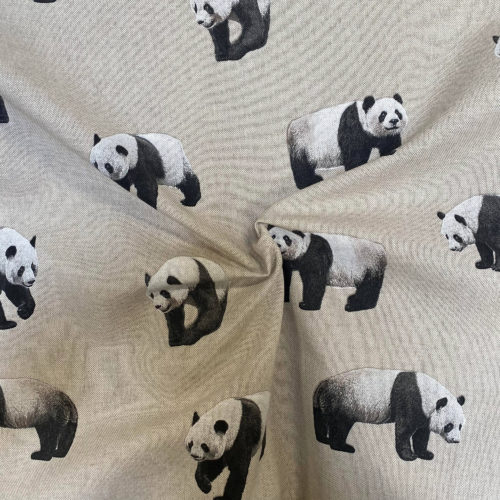 Tissu aspect lin panda