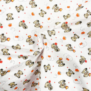 Tissu coton imprimé nounours