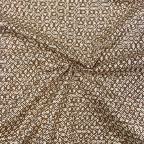 Tissu coton imprimé géométrique froissé