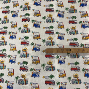 Tissu coton imprimé vanne summer mètre
