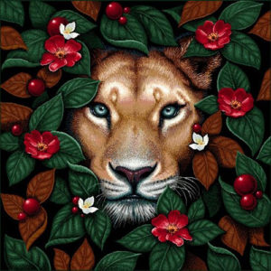 Lion fleur