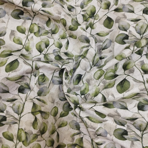 Tissu aspect lin eucalyptus froissé