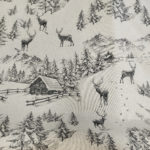 Tissu aspect lin cerf