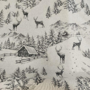 Tissu aspect lin cerf