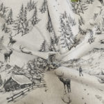 Tissu aspect lin cerf froissé