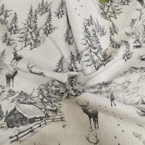 Tissu aspect lin cerf froissé